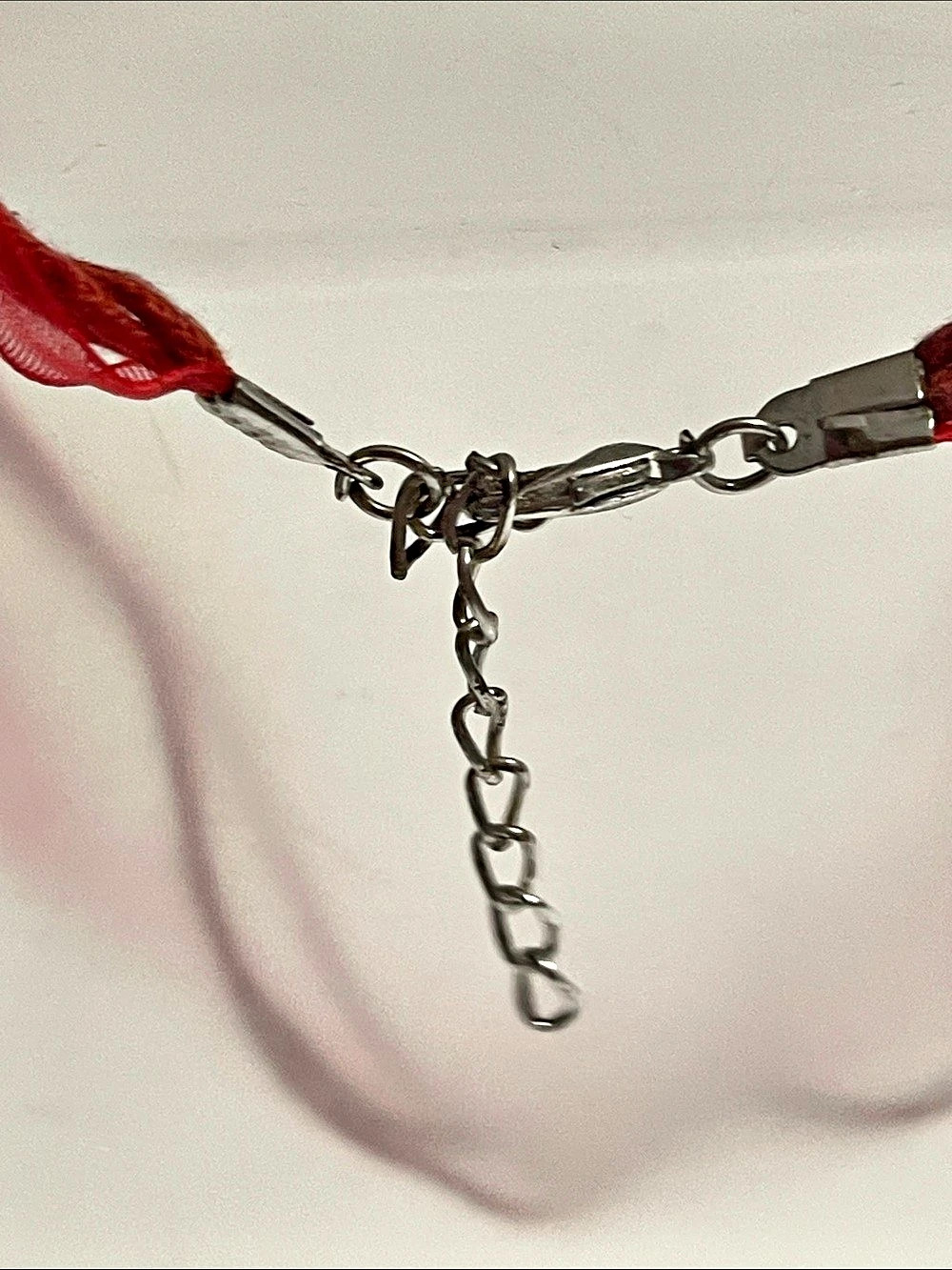 Red Ribbon Necklace - Picture 2 of 4